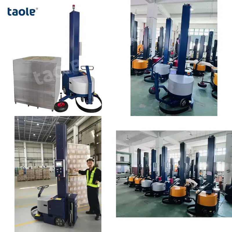 2026 CE Self Propelled Mobile Manual Pallet Stretch Film Wrapper Packing Wrapping Machine