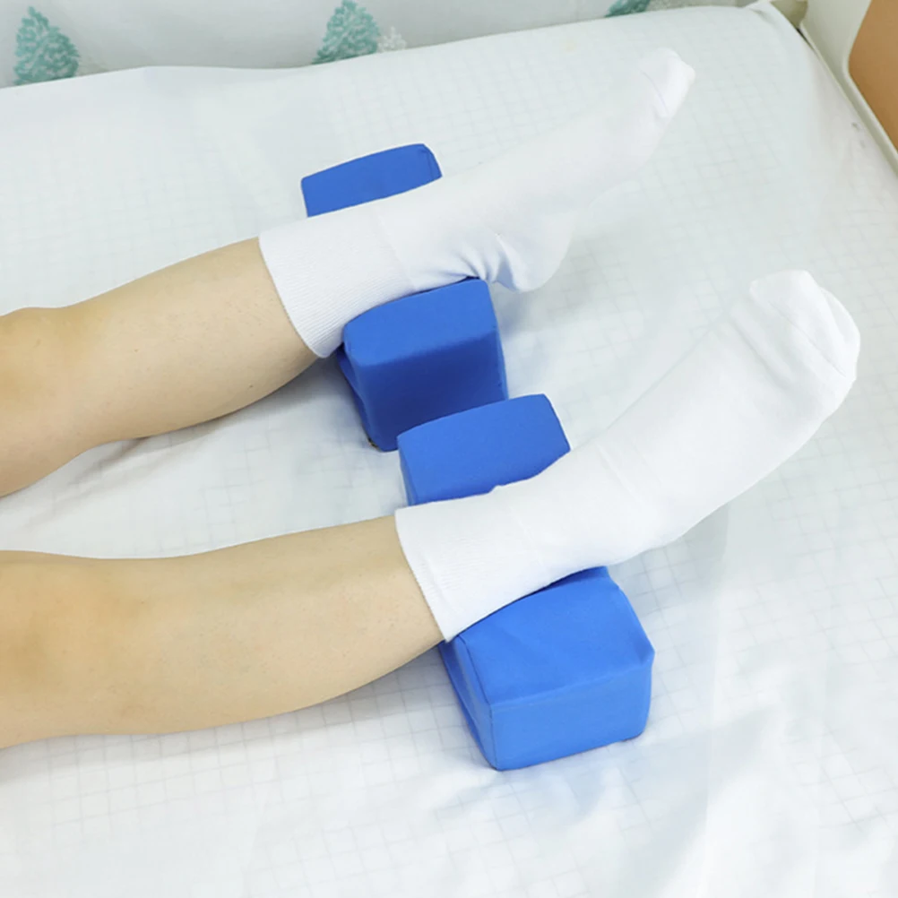 

2pcs Hand Foot Pads Blue Anti Bump Pressure Relief Elevating Cushions for Injuries Ankle Wedge Foot Support Bed Pads