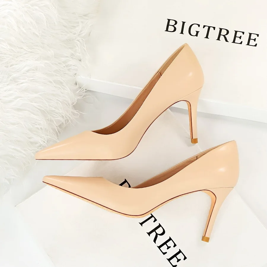 

new pattern Fashion Simple Ladies Shoes Thin High Heel Shallow Mouth Pointed Head Sexy Slim Women's Single Shoe Women Pumps