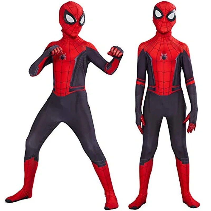 Spider Man Far From Home Cosplay Peter Parker Spiderman Costume Bodysuit Halloween Costume for Boys