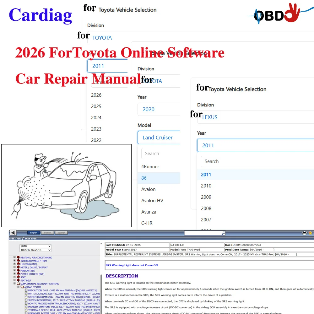 2026 For Toyota And 2011 For Lexus Car Repair Manual Online Software Support Printable Data No Download Installation Required