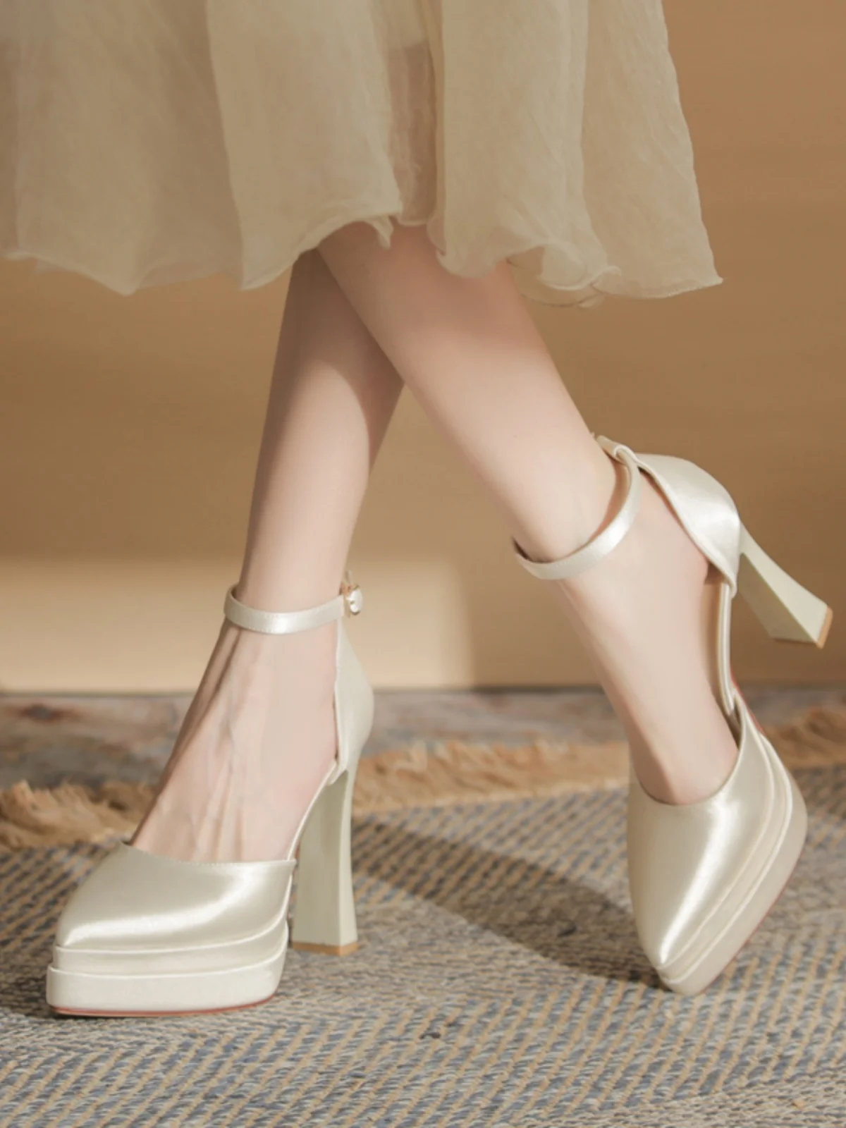 

Женские туфли на высоком каблуке Ele Faion ow, пикантные водонепроницаемые туфли на платформе с острым носком, удобные туфли на очень высоком каблуке Single oes