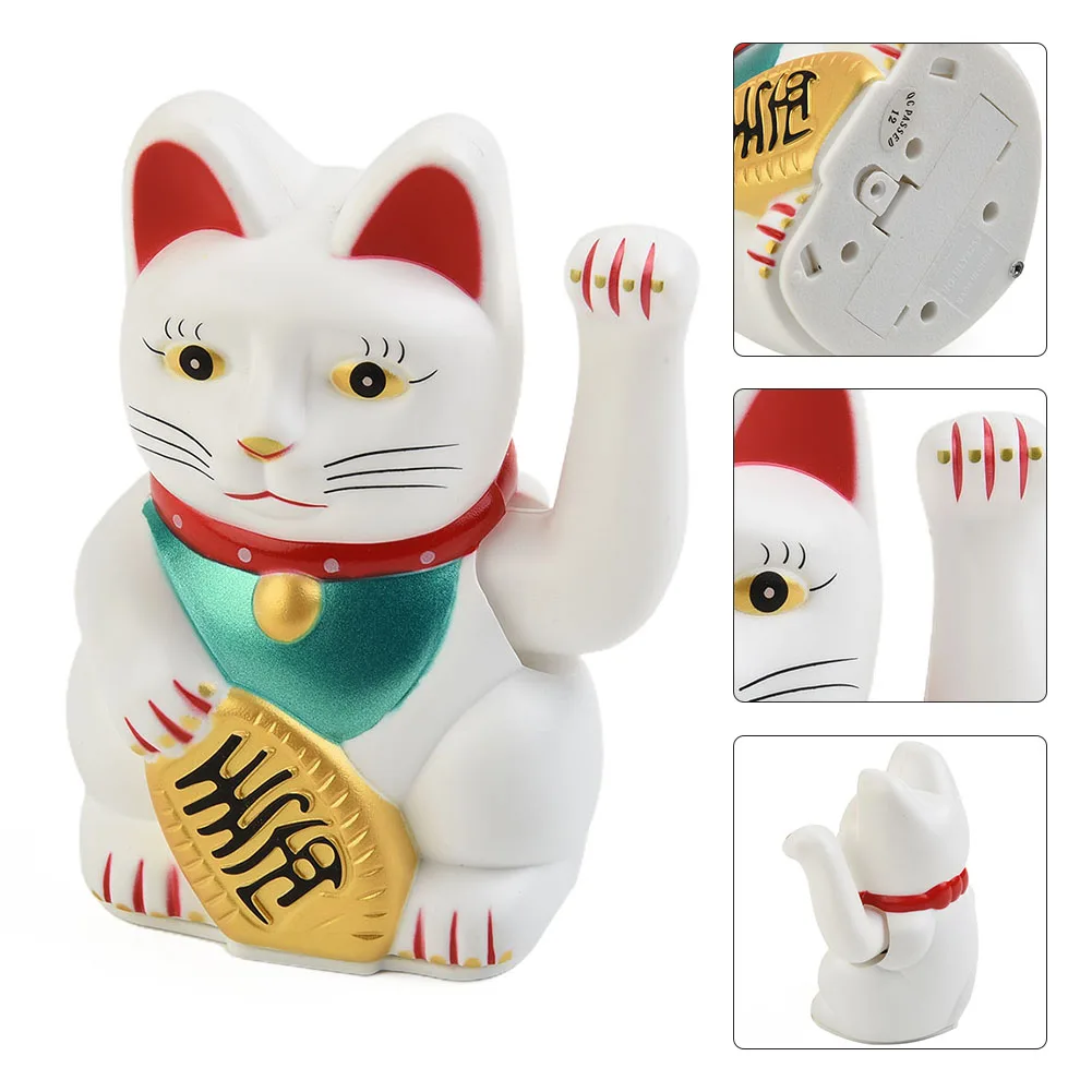 1Pcs Lucky Cat Wealth Waving Hand Cat Gold Maneki Neko Cute Lucky Electric Cat Cashier New Store Opening Gifts For Good Luck