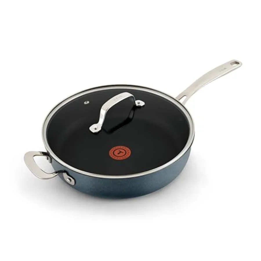 

Платиновая антипригарная кастрюля Jumbo Cooker, 5 кварт, для индукционных плит, безопасна для духовки и гриля, до 260°C, посуда для приготовления пищи, безопасна для посудомоечных машин, цвет сланец