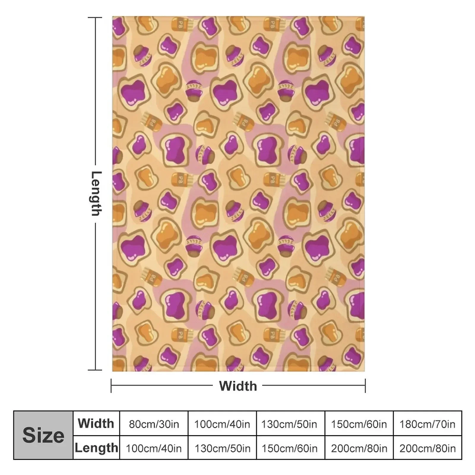 Peanut Butter & Jelly Throw Blanket funny gift Decorative Beds Baby Blankets