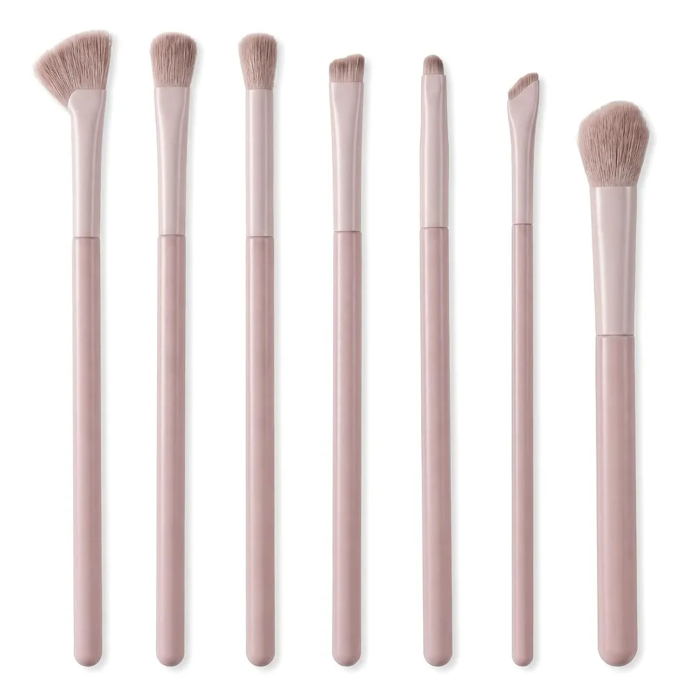 7-Piece Makeup Brush Set with Soft Hairs for Eyeliner, Eyebrow and Blending Eyeshadows