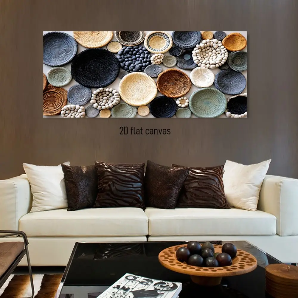 1pcs Nordic style woven texture decorative painting modern minimalist living room sofa background wall hanging painting restaura