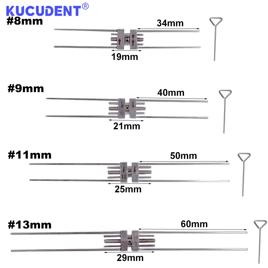 1Pcs Dental Orthodontic Expansion Screw Stainless Steel Frame Type Rapid Palatal Expander Mini Standard 8/ 9/ 11/13 Swivel Keys