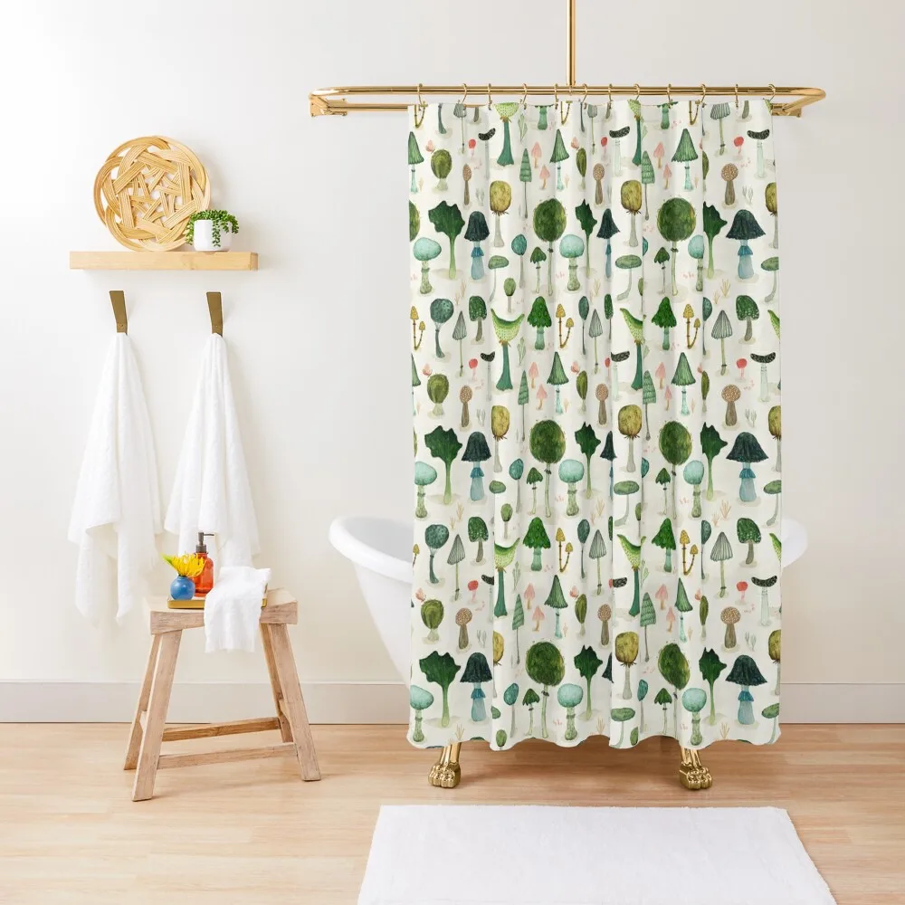 

Mushrooms Shower Curtain Waterproof Bath And Anti-Mold Anime Bathroom Luxury Bathroom For Bathrooms Curtain