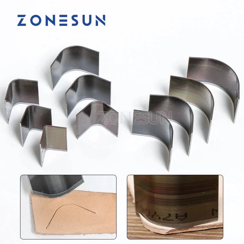 ZONESUN 10pcs/lot Leather Wallet Bag Corner Round Punching Tool Handmade Belt Round Cut Sets DIY Leather  Braclect Corner Punch