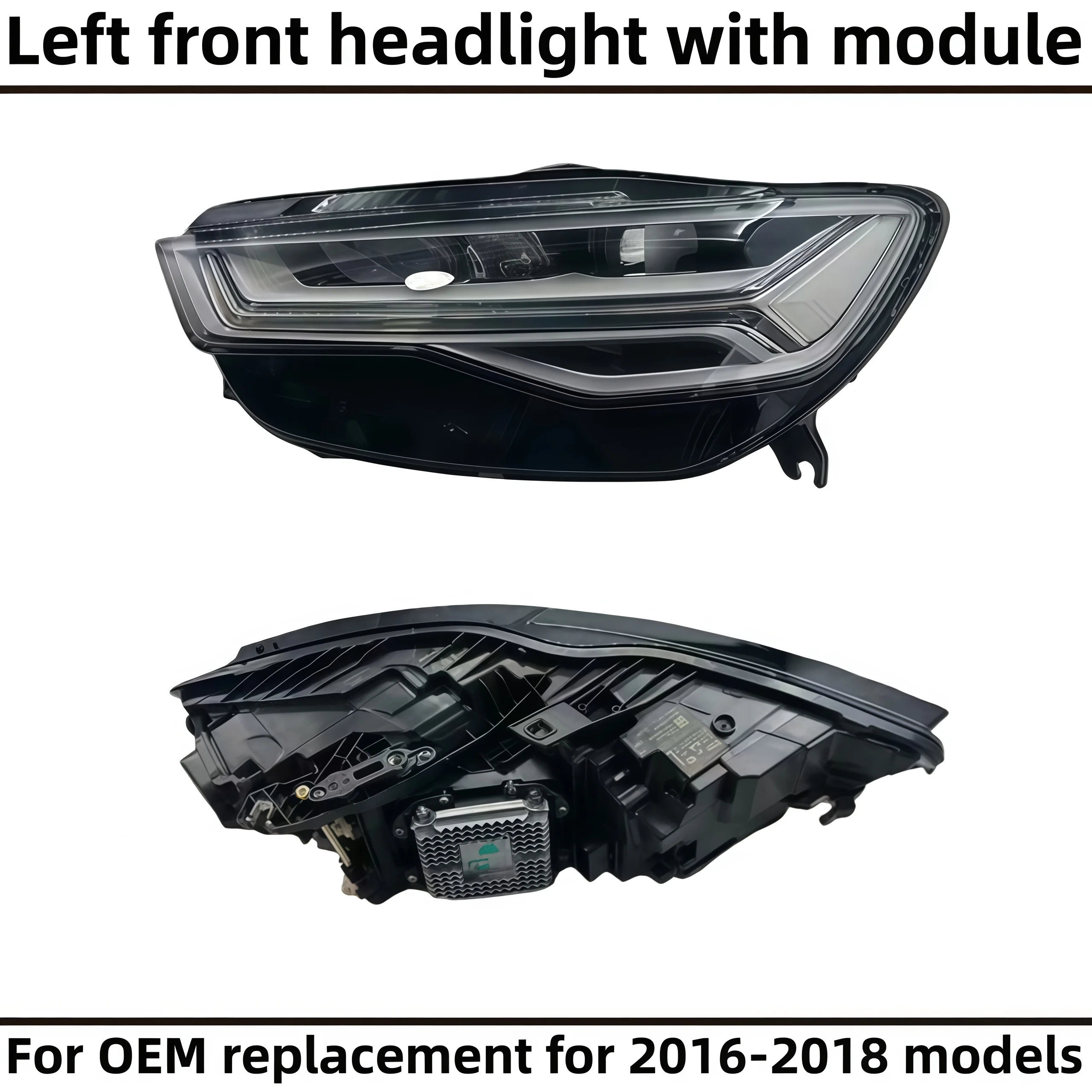 Voor Audi 2012-2018 modellen A6, S6, C7Avant Allroad, originele LED-dagrijverlichting en koplampmontage. Plug and play.