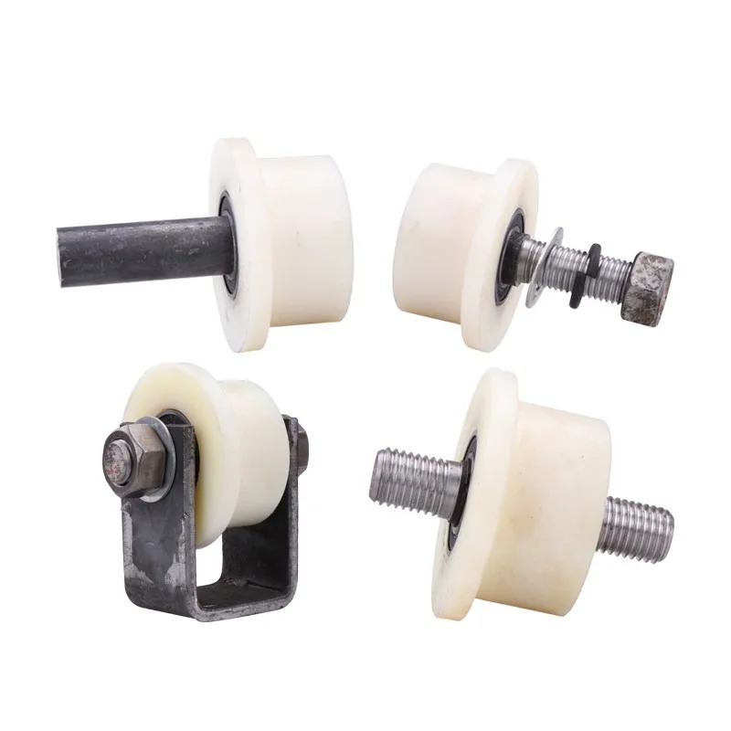 For Nylon T-Bearing  Unilateral Flange Track  Stainless Steel Pulley Train Guide Rail Orientation Pulley 1pcs