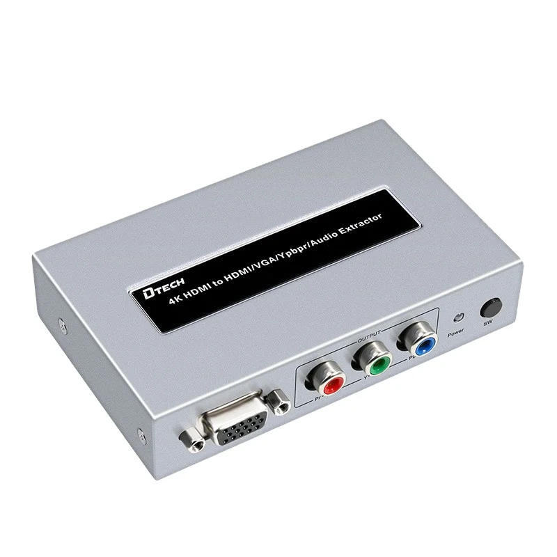 DTECH High Quality 4K HDMI Audio Extractor HDMI to HDMI VGA YPBPR Audio Separation Converter