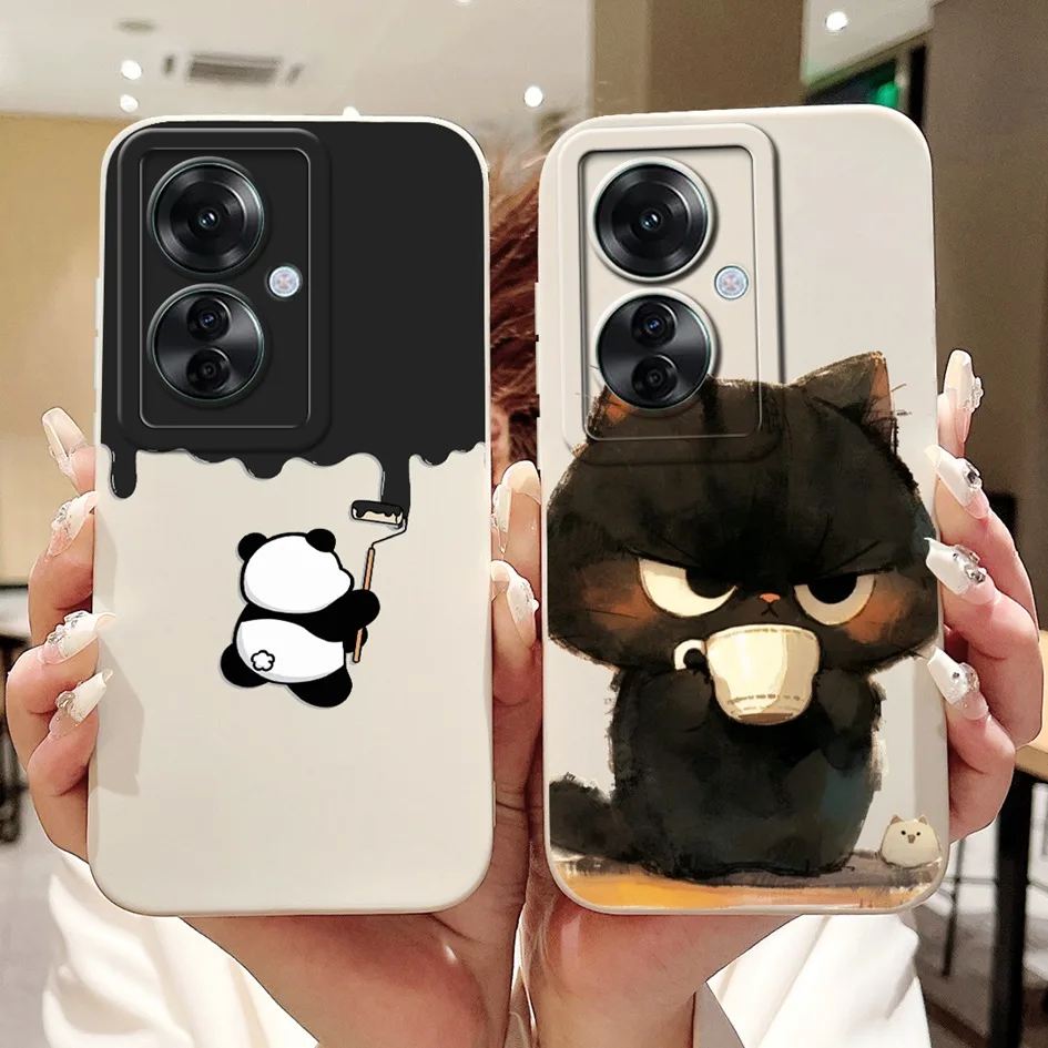 For OPPO Reno 11F 5G Case CPH2603 Shockproof Cover Cute Rabbit Panda TPU Phone Case For OPPO Reno11 F Reno 11F 5G Silicone Cover