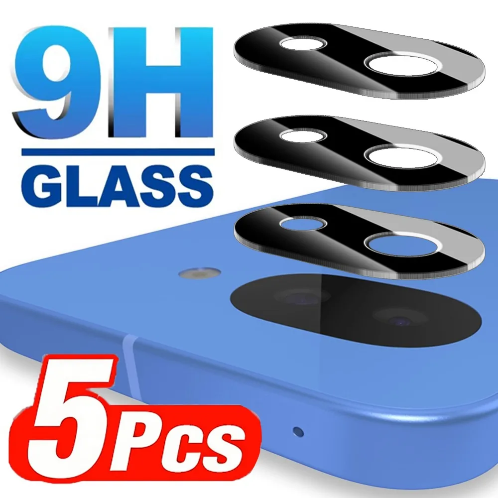 

5-1Pcs for Google Pixel 10a Black Tempered Glass Camera Protector Back Cover Lens Glass 3D Curved Lens Films for Pixel 10A
