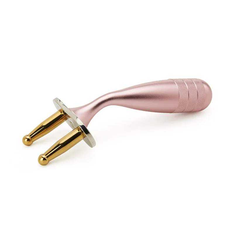 Pink Handle Magnetic Fork Meridian Massage Stick, Acid Removal Lymph Drainage Tool for Body Relaxation & Pain Relief