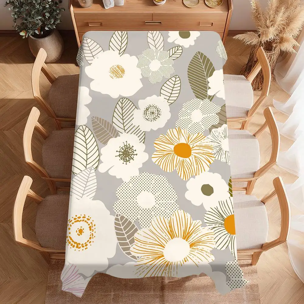 

Jungle Mysteries Doodles Table Cloth Waterproof Stain-Proof Polyester Table Cover for Decoration Dining Kitchen Party Tablecloth