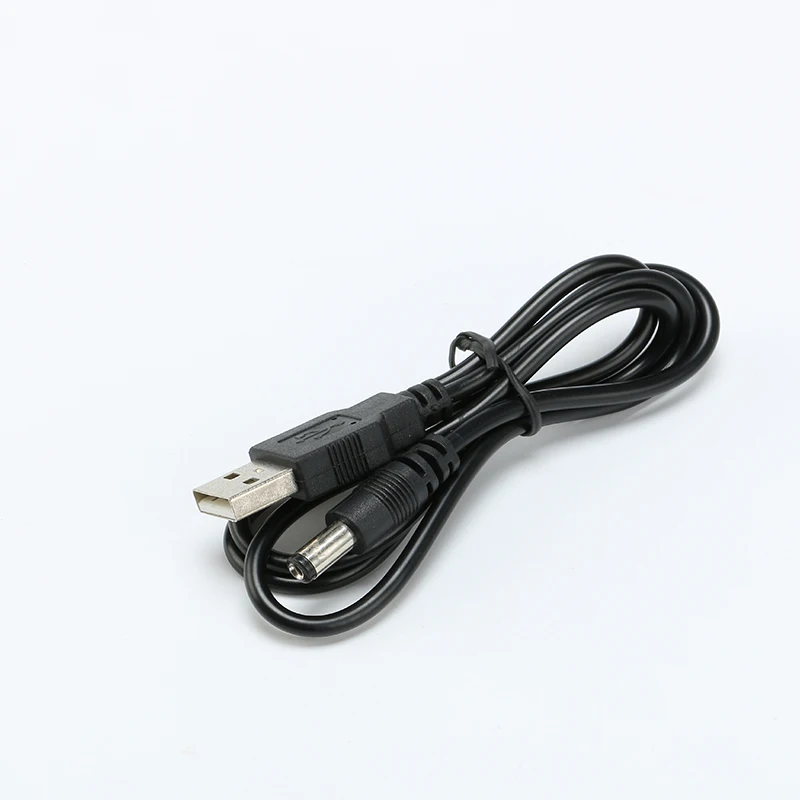 USB 2.0 To DC 5.5V Power Cable  DC 5.5mm X 2.1mm 0.8M Support 5V Charger Connector Cable for Table Lamp Tablet MP3 MP4