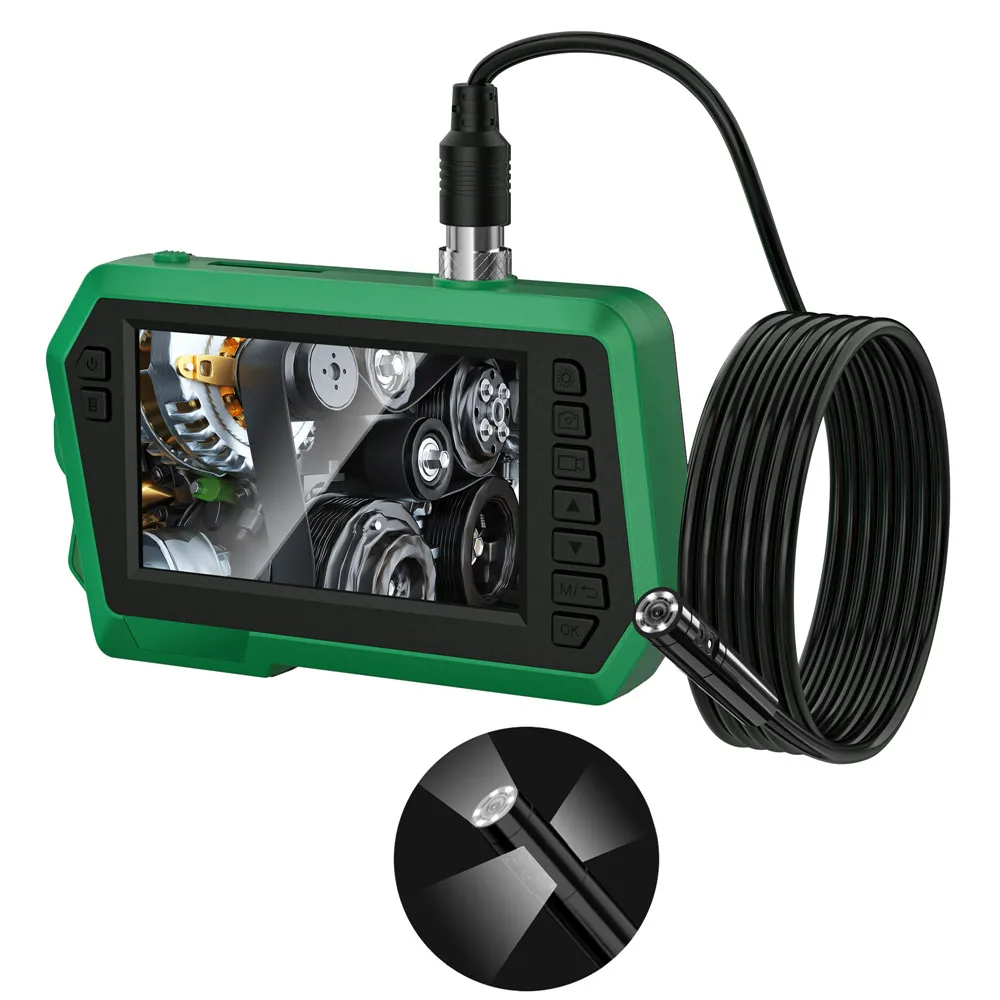 Triple Lens Industrial Endoscope, 1080P Digital Borescope Inspection Camera with 8mm IP67 Waterproof Camera, Sewer Camera