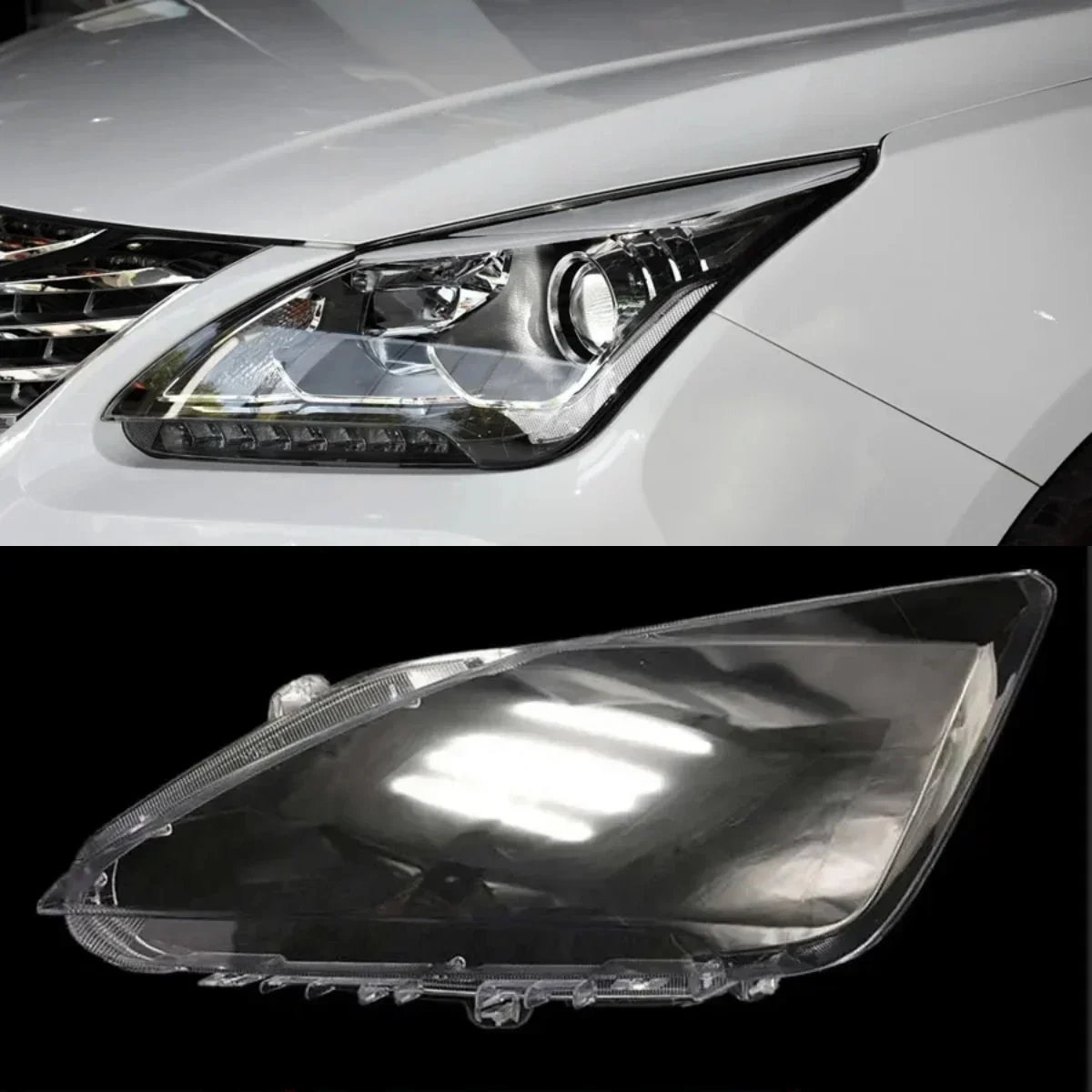 

Front Headlight Cover Transparent Mask Headlamp Lamp Shell Replace Original Lampshade Plexiglass For BYD G5