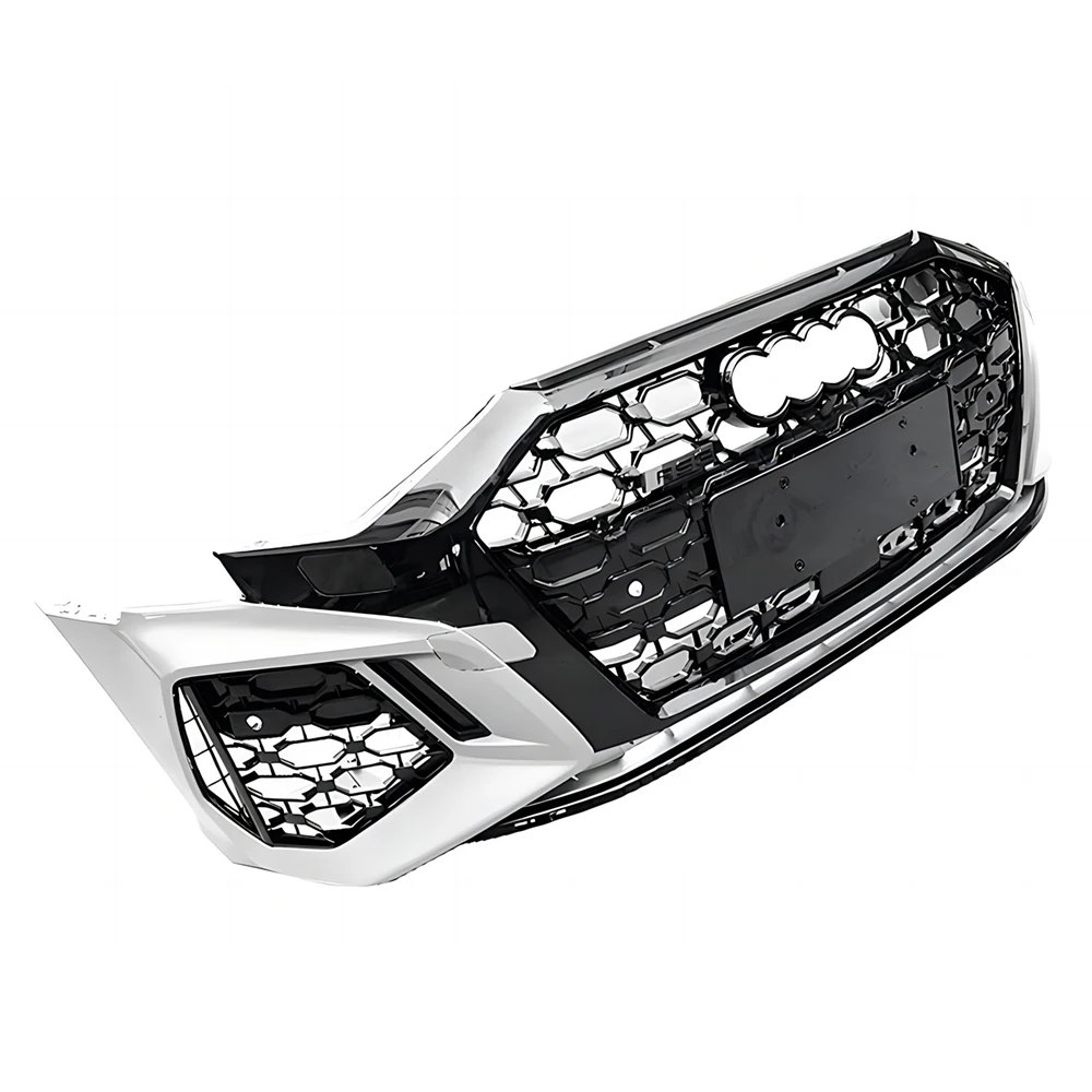 For A3 20-23 Front Bumper with Grill Rear Lip Diffuser with Muffler Tip Full RS3 Style Body Kit