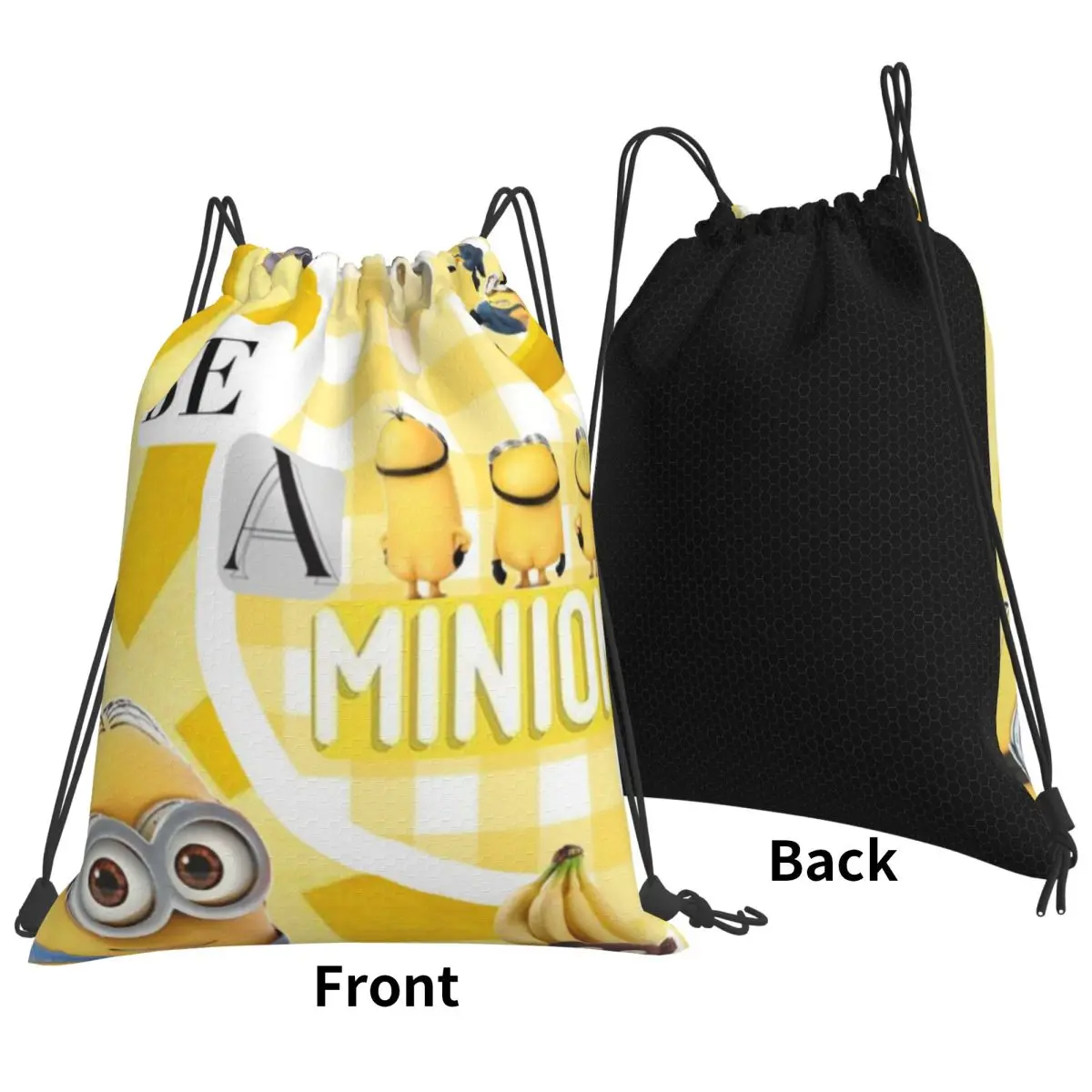 Minions Sports Drawstring Backpack Sport Fitness Travel Outdoor Sackpack Women And Men Large Capacity Gym Swim Beach Bags