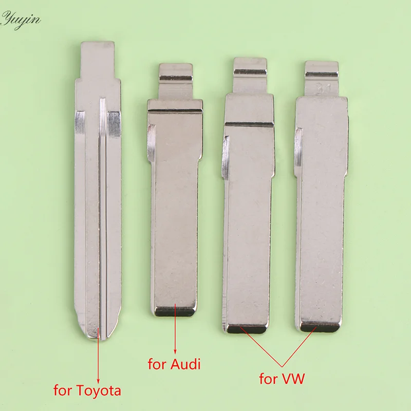 

10Pcs 2# 31# 86# 89# Metal Uncut Blank Flip Remote Key Blade For VW Passat Bora Seat Skoda Audi For Keydiy KD Xhorse VVDI JMD