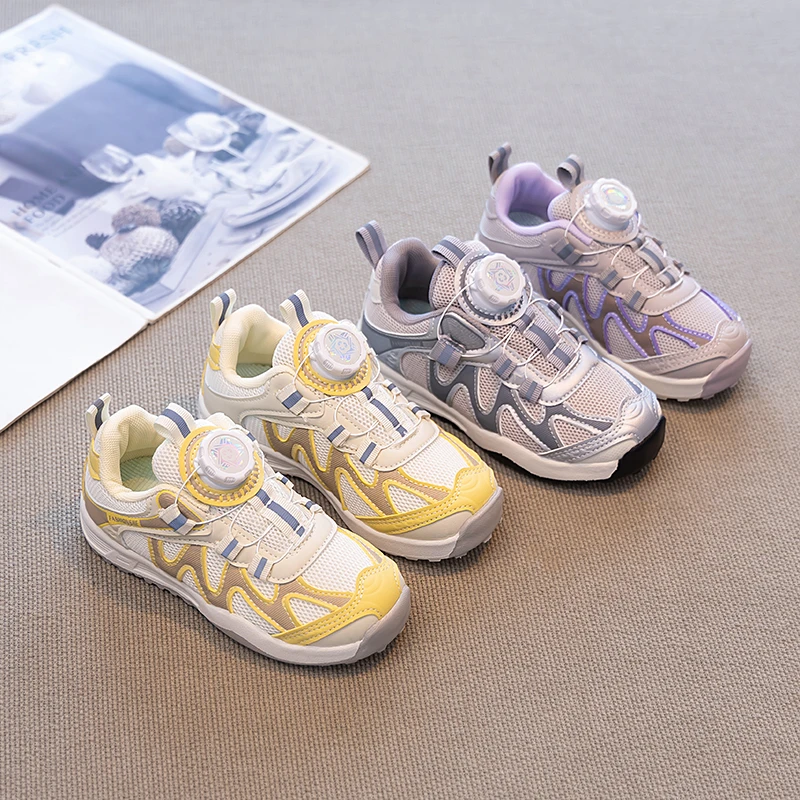 

Children Sports Shoes Mesh Breathable Kids Tennis Shoes Fashion Versatile 2025 Autumn New Students Running Shoes Soft Bottom