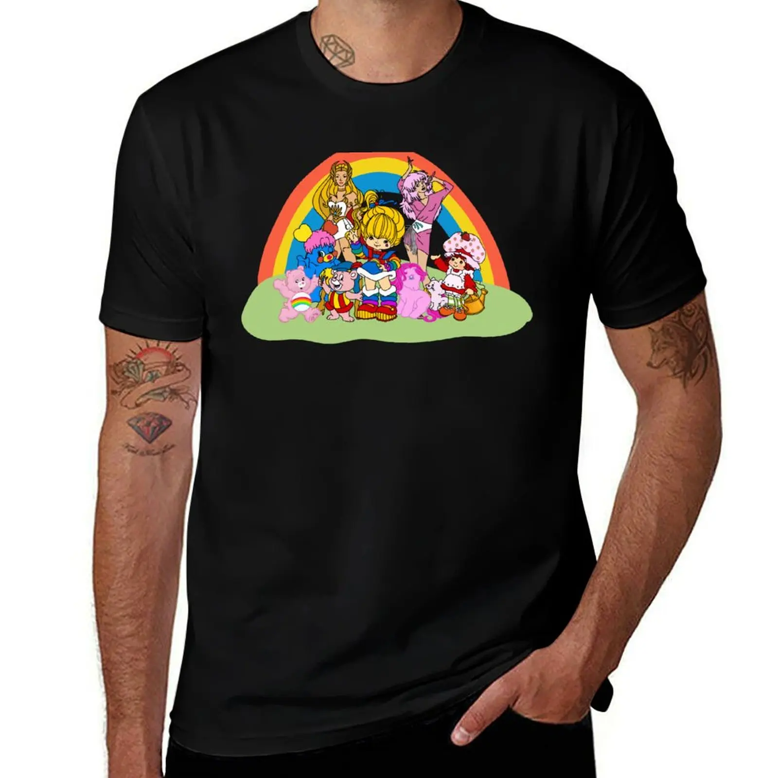 

Retro 80's Cartoons T-Shirt rapper graphic tees summer 2025 hippie clothes mens graphic t-shirts funny