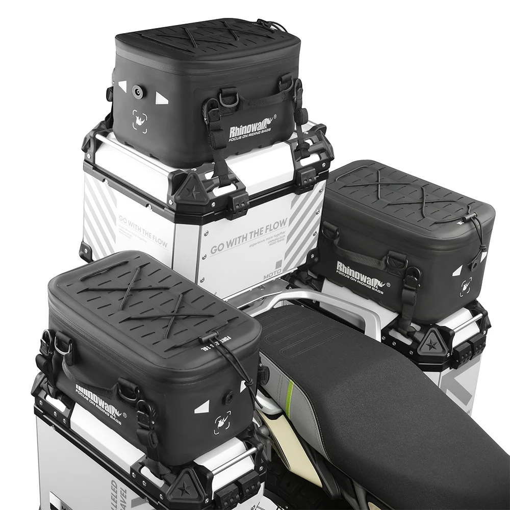 

Rhinowalk Motorcycle Side Bag Waterproof Motor Side Box Top Pannier Case For BMW Adventure Rear Seat Luggage 16L or 32L