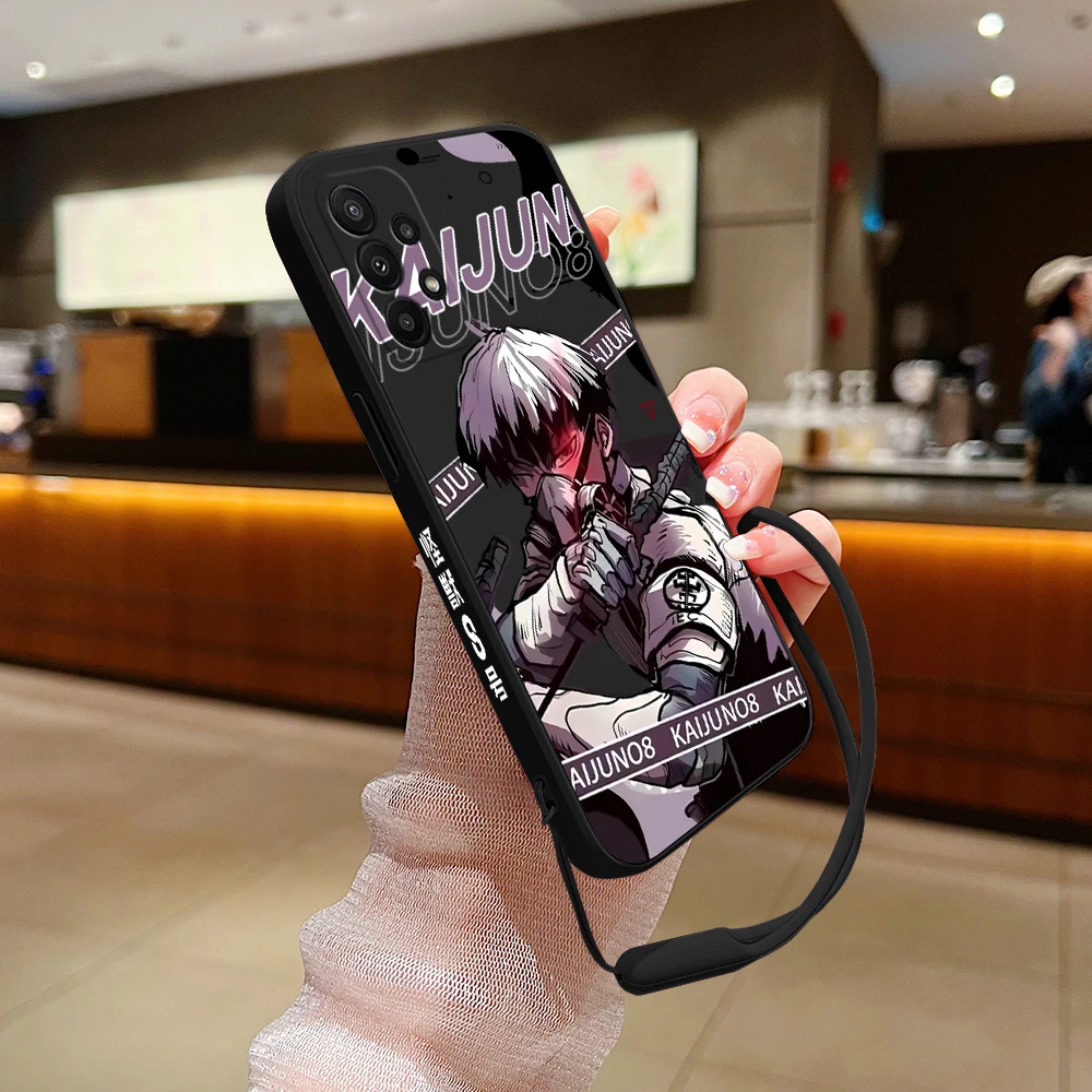 Anime Kaiju No. 8 Hot Phone Case for Oneplus Nord 3 2 9R 9 8T 8 7 7T Pro 6 5G Liquid Silicone Cover with Hand Strap