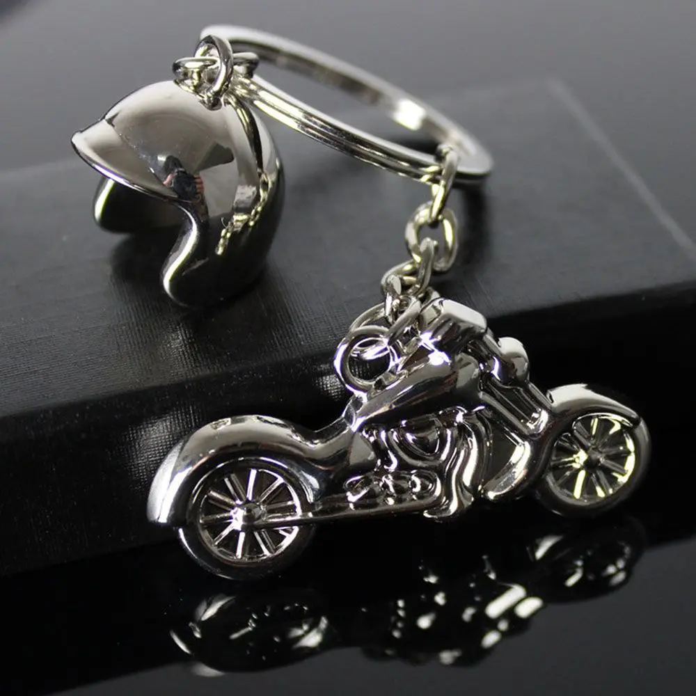 Key Rings Hot Sale Motocross Smart Key Holder Motorcycle Helmet Metal Key Rings Motor Keychain