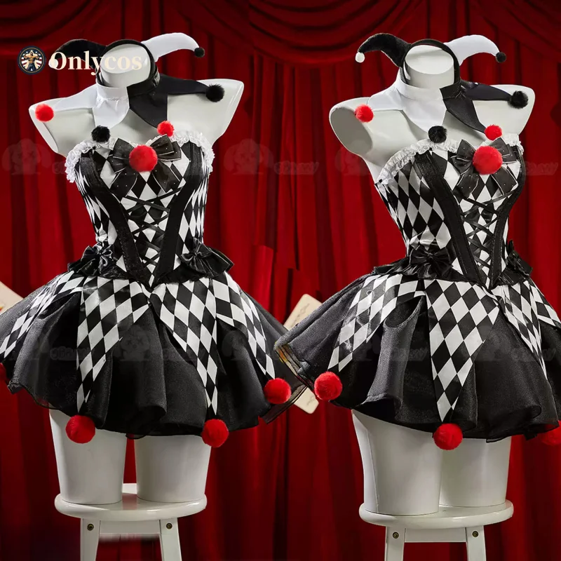 

Clown Circus Cosplay Costume Dark Gothic Lolita Dress Sexy Lovely Uniform Halloween Party Role Play Outfit Women Onlycos