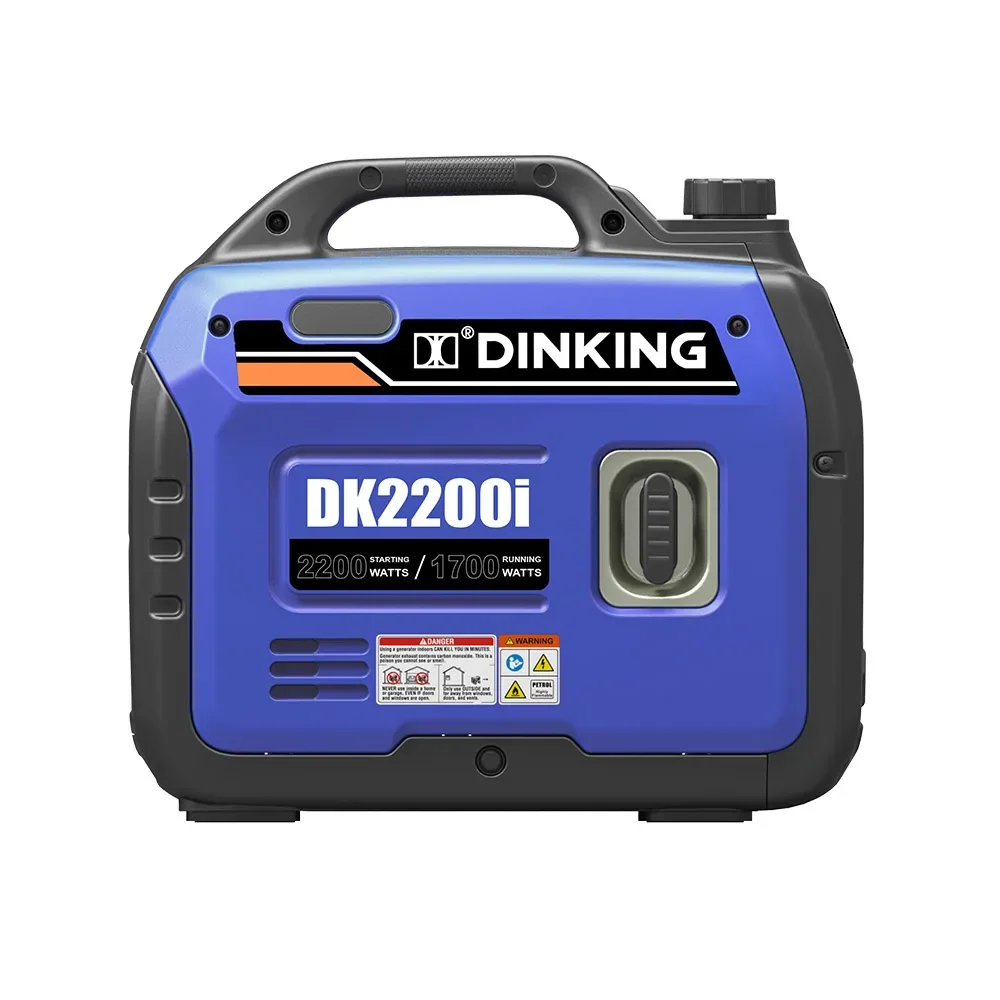 

Dinking Manufacturer 120V/240V 1.7KW 2.2KW Recoil Start 60Hz Low Fuel Consumption Gasoline Generator For Traveling