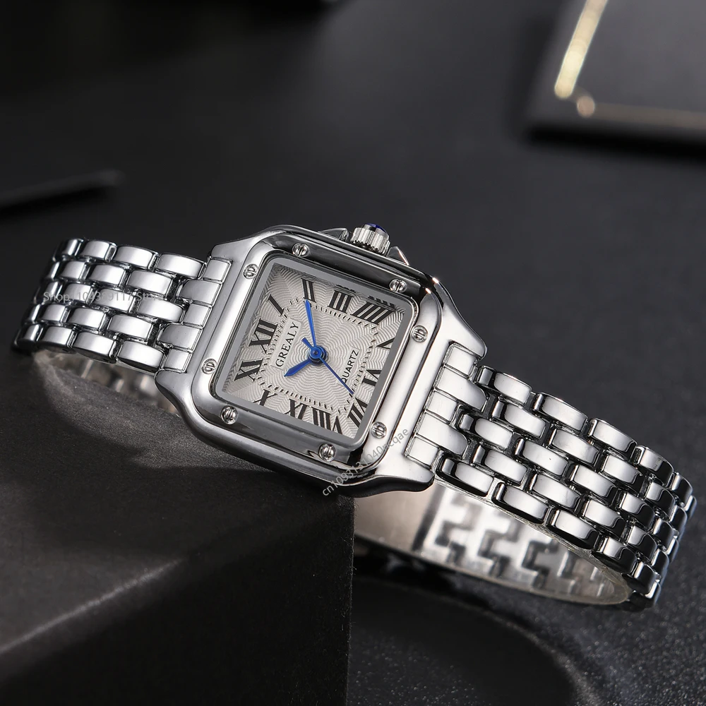 ساعة كوارتز كاجوال عصرية للسيدات، ساعة بحزام من الفولاذ المقاوم للصدأ للأعمال