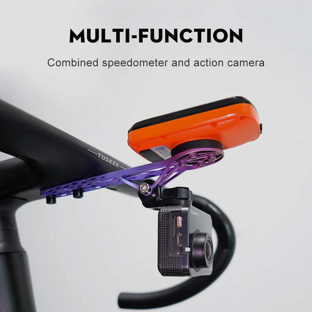 TOSEEK 3D-gedruckte Titanlegierung Fahrradcomputer-Verlängerungshalterung Fahrrad-Handyhalterung Fahrradständer Wahoo Garmin Halterung – Detail 7