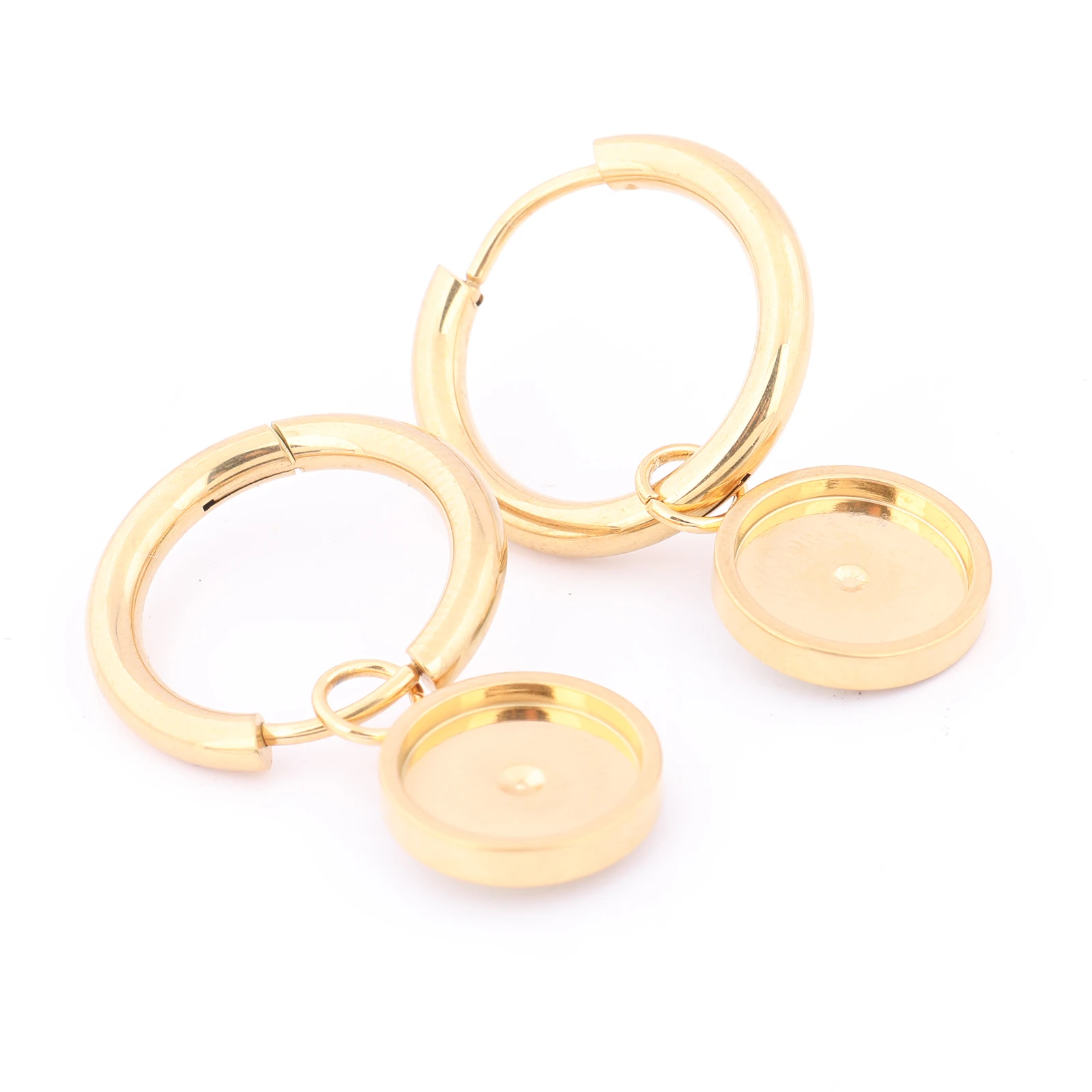 6 pcs Bahan Dasar Anting Hoop - Wrap Ring Gold ulasan dan harga