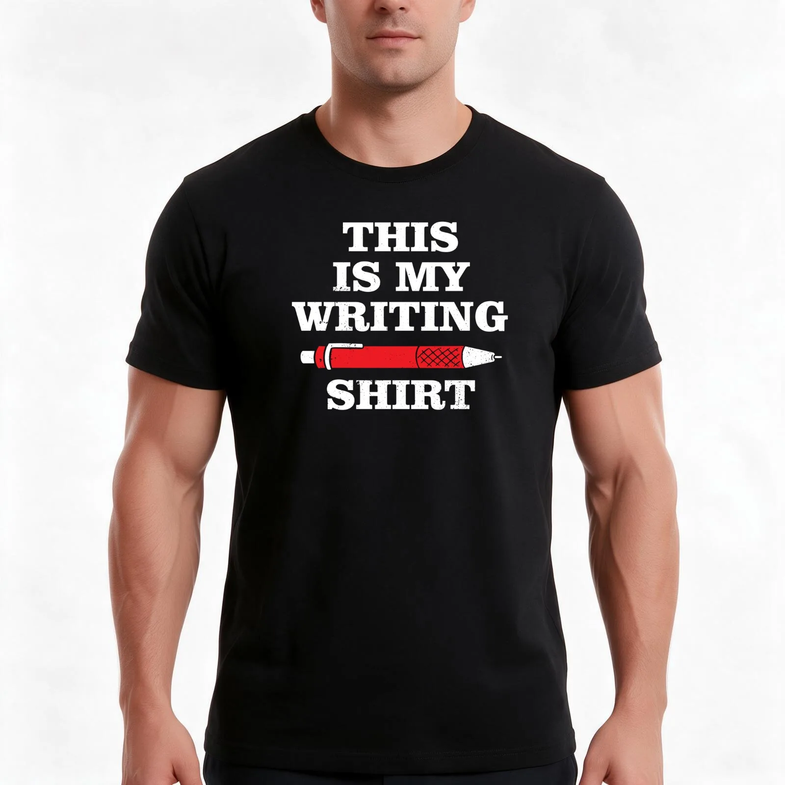 This Is My Writing Shirt Writer Author Novelist Gift T-Shirt, Summer Casual Cotton Tee, Oversized Streetwear Tops, 100% Cotton