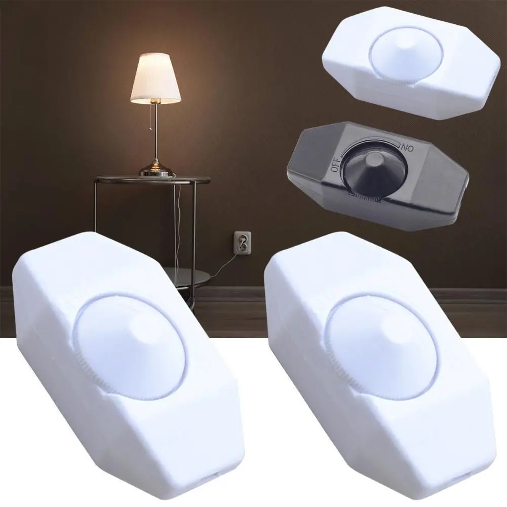 

1/2Pcs 220v High Quality Led Dimmer Switch Adjustable Controller Switch Table Dimmer Plug Cord Floor Knob Button Light Lamp Acc