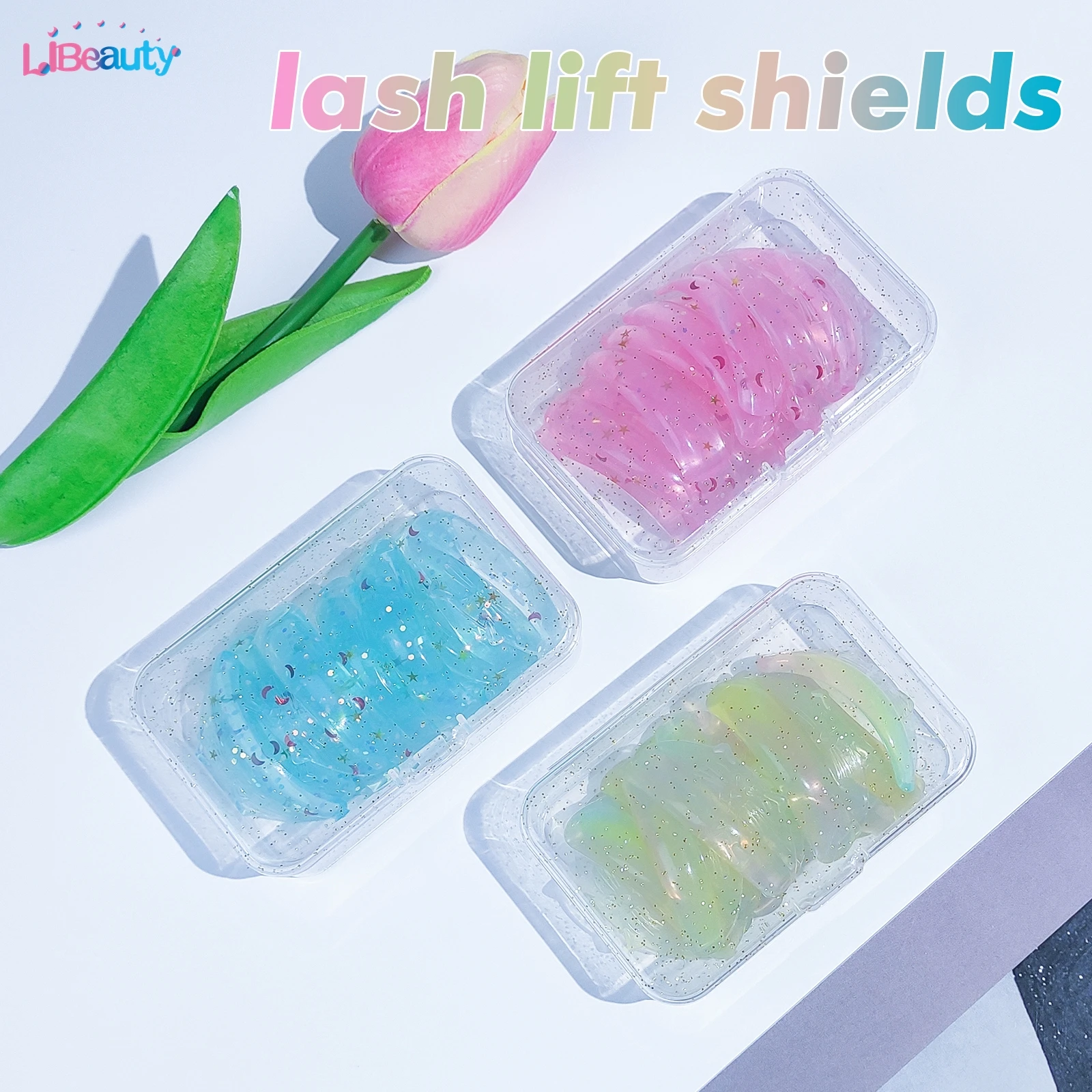 Libeauty 7 Pairs Reusable Silicone Eyelash Perm Rod Sticky Lash Lift Pads 3D Eyelashes Extension Curler Accessories Makeup Tools