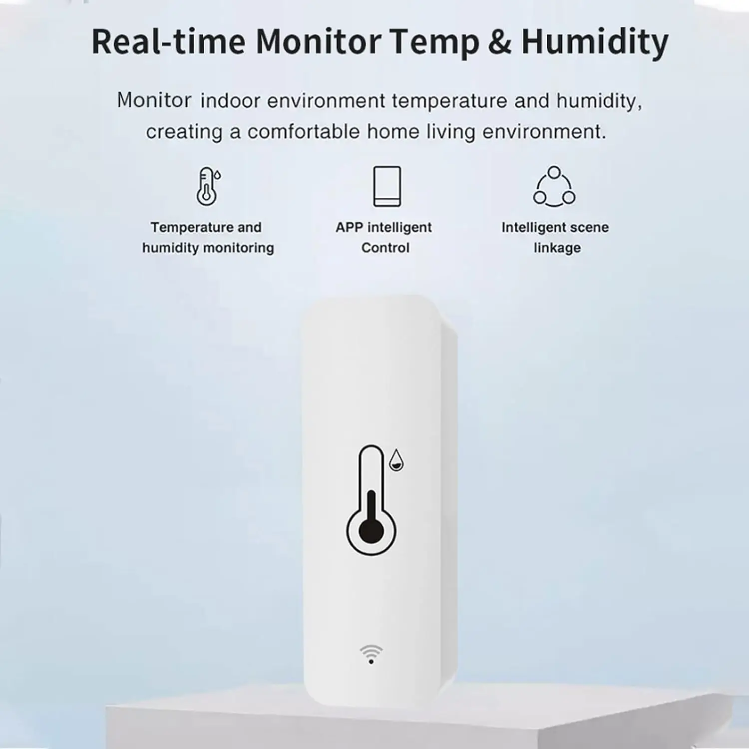 Tuya WiFi Smart Temperature And Humidity Sensor APP Remote Monitor for Smart Home Smart Life Work with Alexa Google Assistant