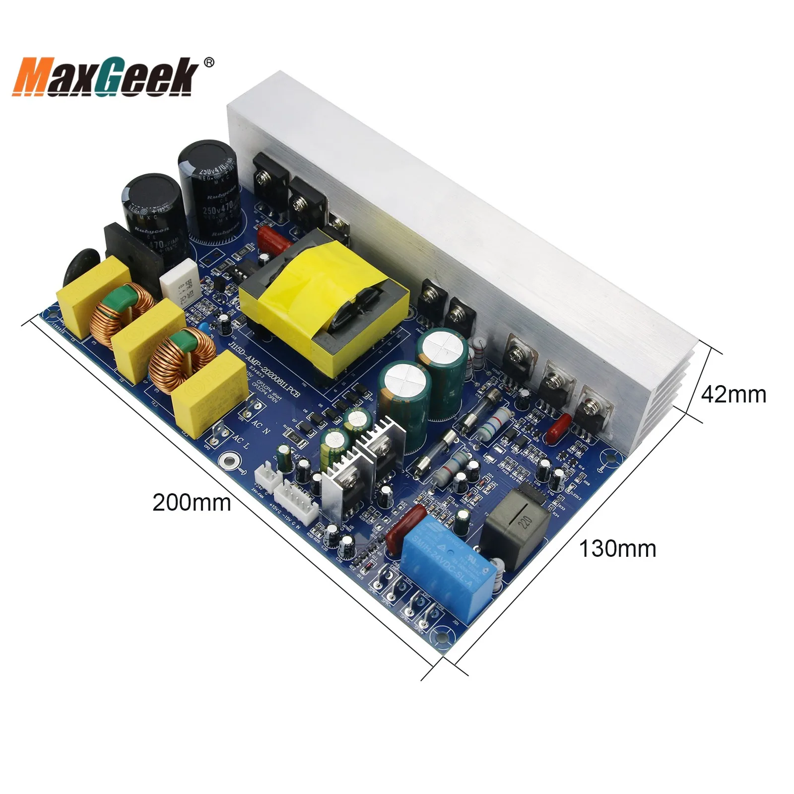Imagem -05 - Placa Amplificadora de Potência Maxgeek Peak 1000w Classe d Placa Amplificadora de Potência Mono com Fonte de Alimentação de Comutação