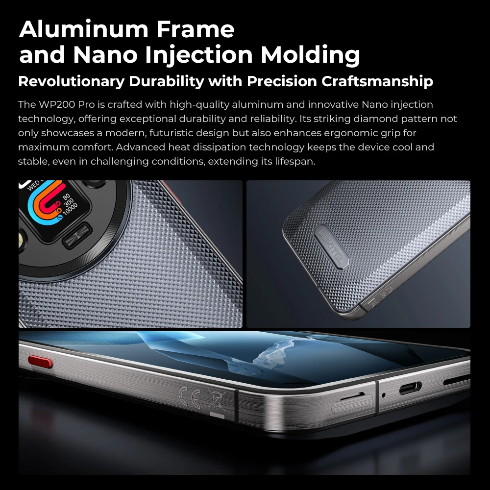 Oukitel WP200 Pro وحدات AI هاتف ذكي متين سماعة أذن قابلة للفصل الأبعاد 8200 5G 24GB + 1 تيرا بايت 8800mAh 108MP كاميرا أندرويد 15