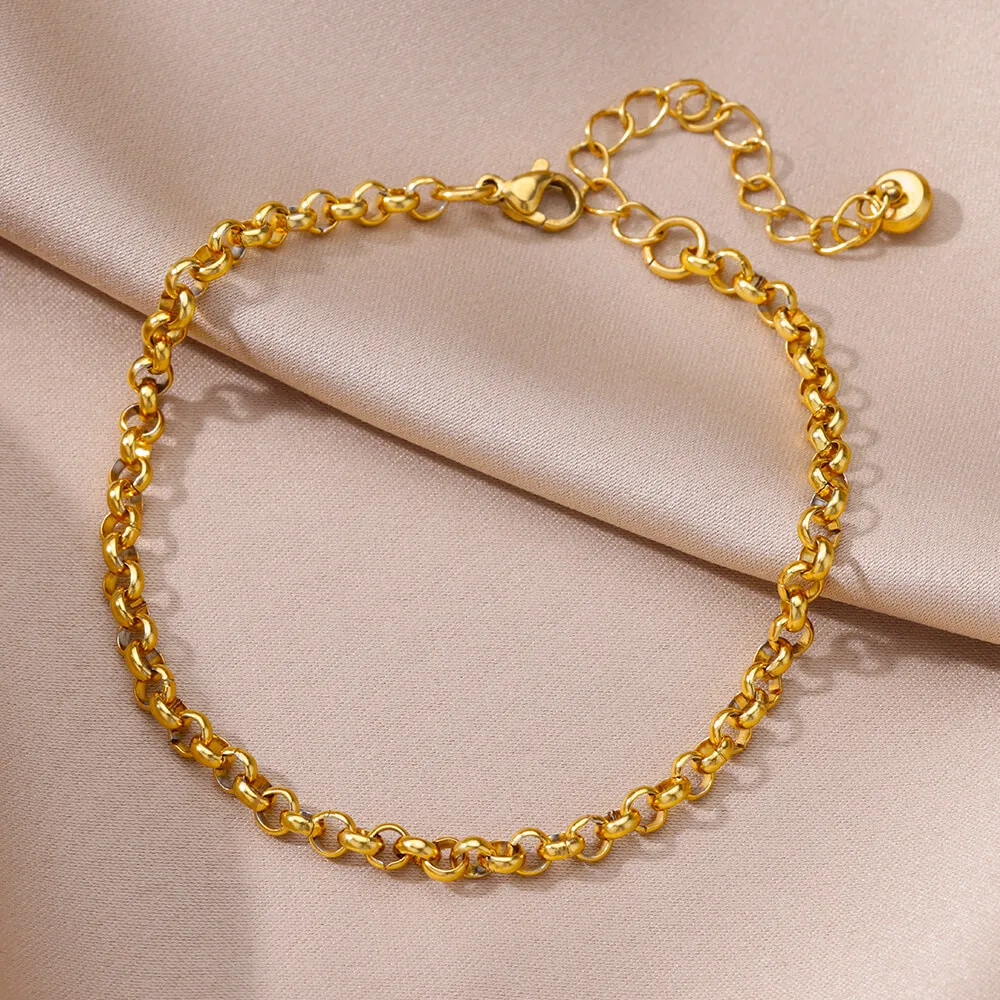 Pulseira feminina de aço inoxidável