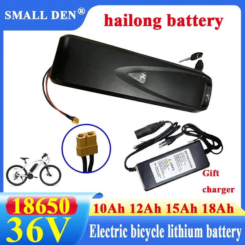 

18650 Hailong Battery 36V 10Ah 12Ah 15Ah 18Ah 30A BMS 0-1000W high-power for Bafang BBS02 BBS03 BBSHD Motor Hailong Battery