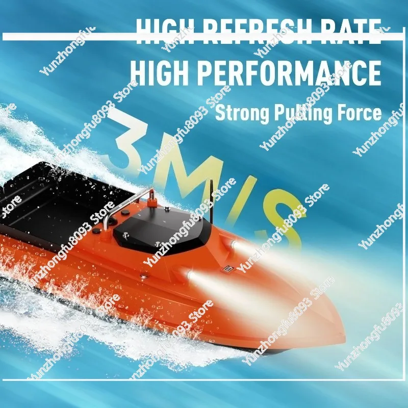 S80 Motor High Speed Saltwater RC Bait Boat for Surf Fishing with Bait Tray 22,000A Battery