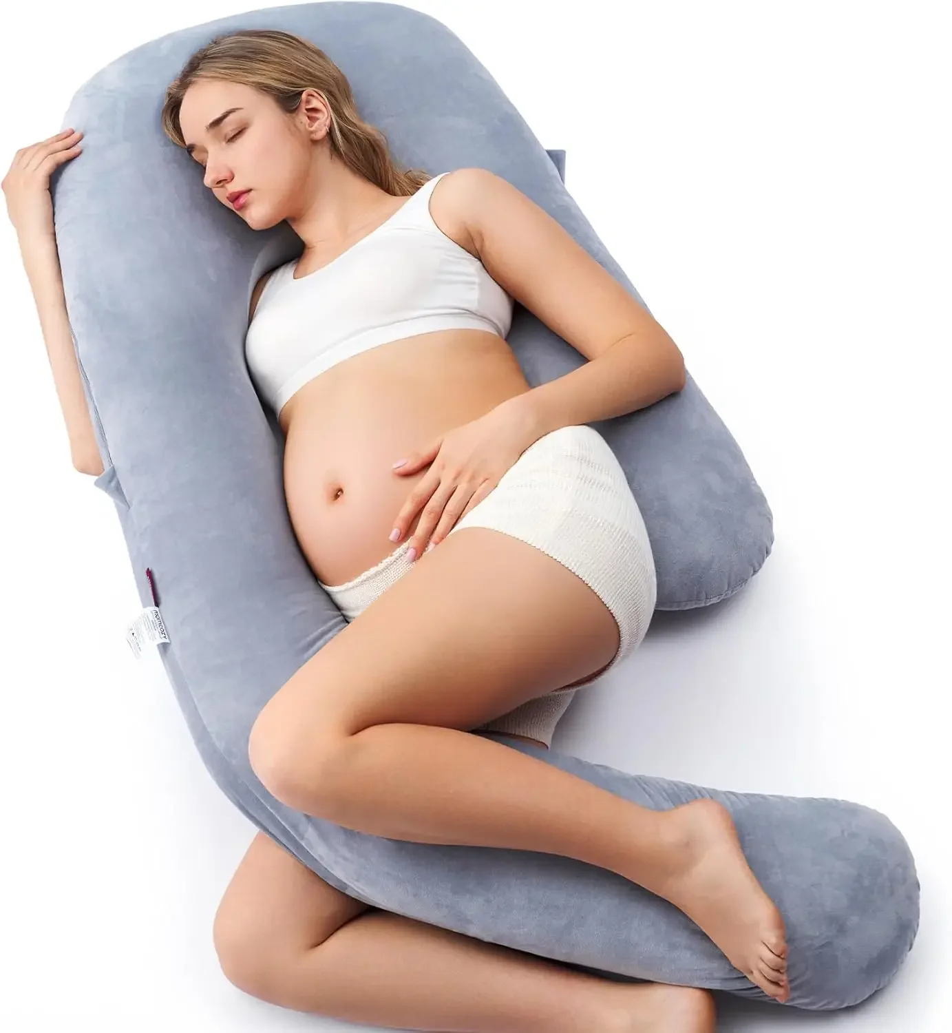 

Pregnancy Pillow for Sleeping, Dreamlign U Pro Maternity Pillow with Adjustable Leg Pillow, Removable Cover - Support for Back