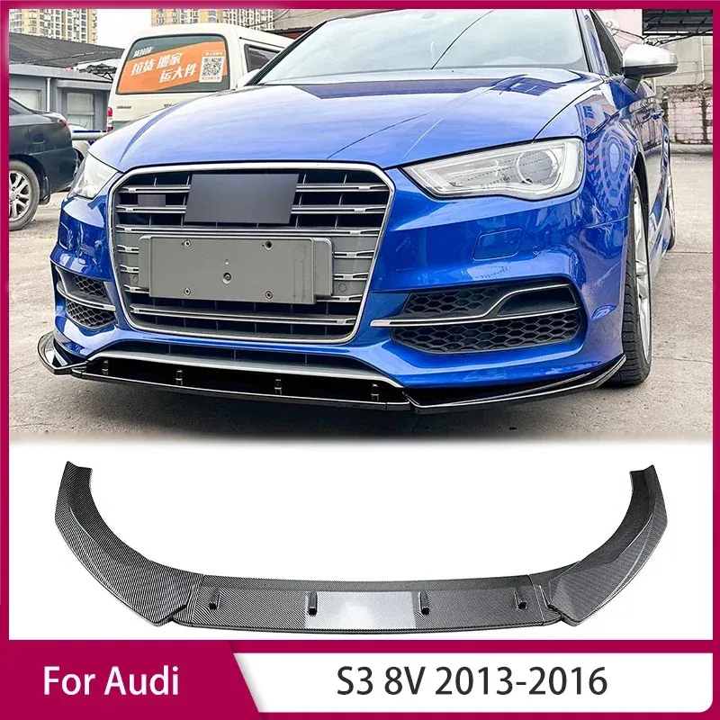 

Front Bumper Lip Spoiler for Audi S3 8V 2013-2016 Diffuser Splitters Body Kit Car Front Apron Bumper Surround Auto Parts