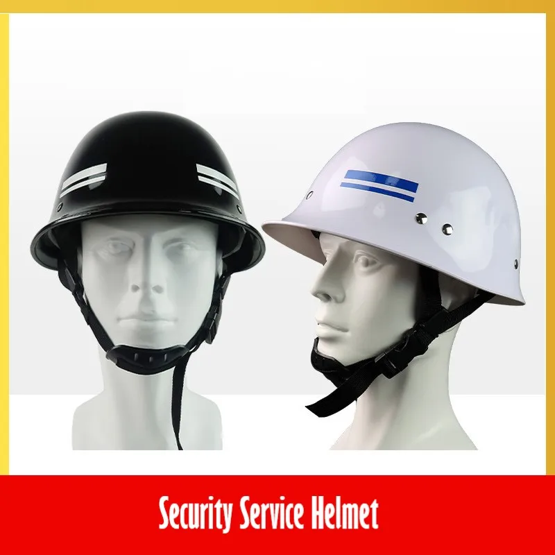 Protective Helmet Security Guard Performs Patrol Protective Campus Security Equipment Duty Helmet