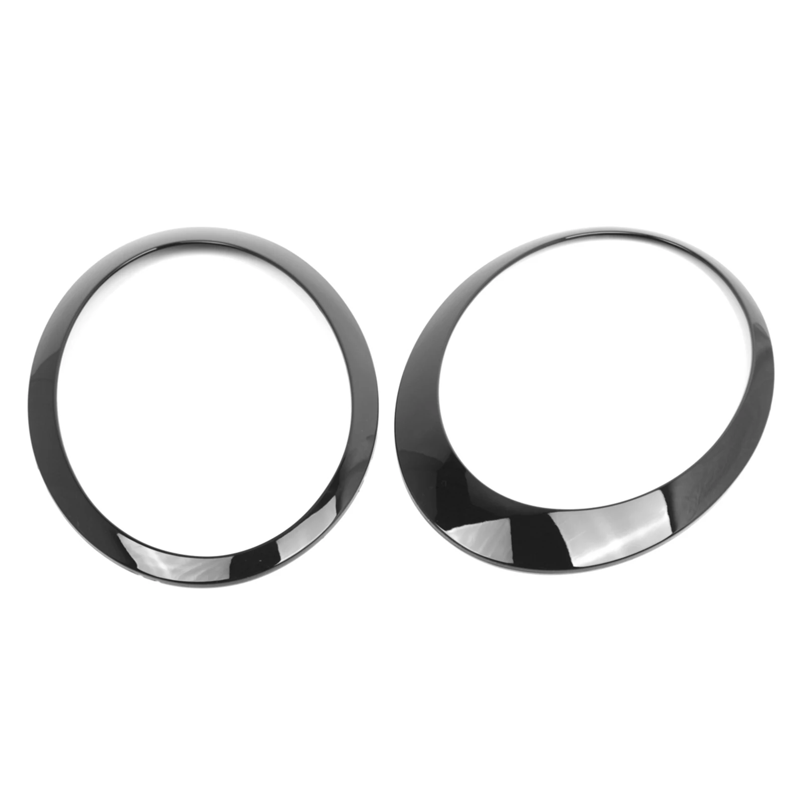 Headlight Trim Ring Black Replacement for BMW Mini Cooper One R50 R52 R53 2001-2006 1 Pair OEM 63126917835 63126917836
